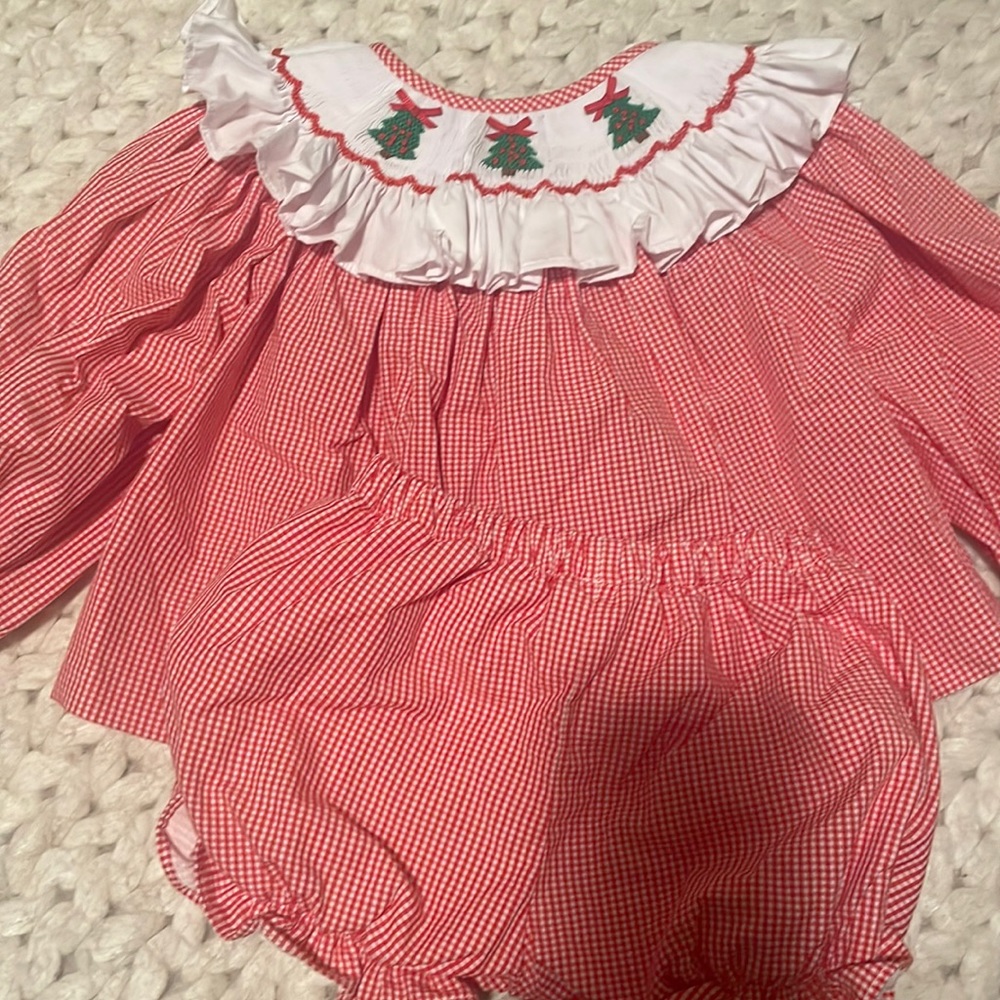 Eliza James Christmas 24 month bloomer set.